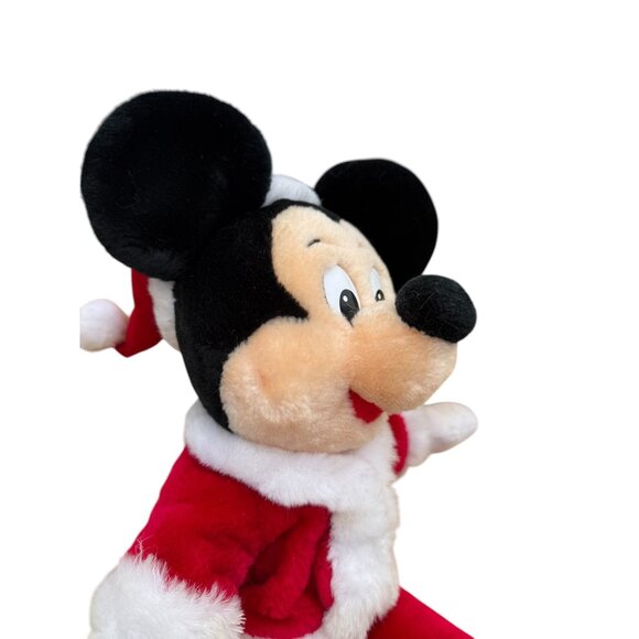 Disney Parks Christmas Santa Mickey Mouse Medium Plush - Picture 2 of 15